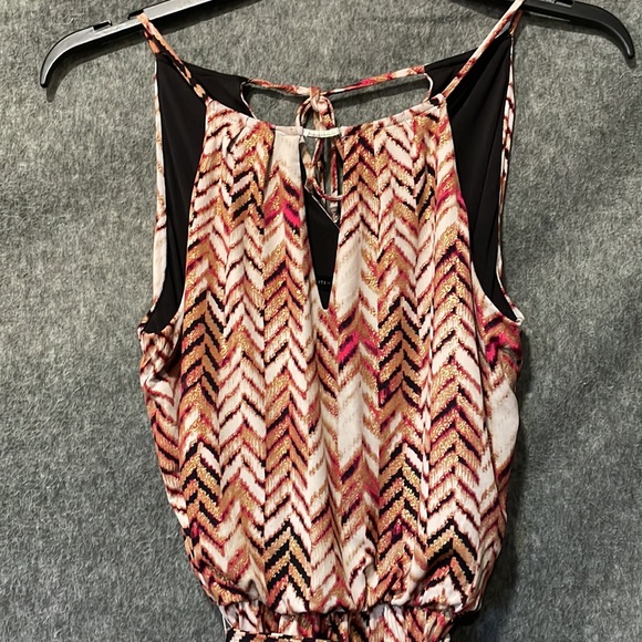 NWT! White House Black Market pink & gold shimmery halter dress, women’s small - Picture 4 of 14